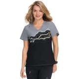 370PLM koi Lite Reform V-Neck Print Top - Agate Geode