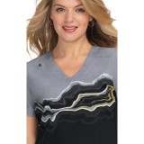 370PLM koi Lite Reform V-Neck Print Top - Agate Geode