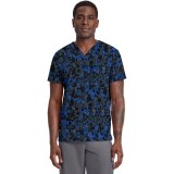 CK691 Unisex 4 Pocket Print Top by Cherokee - Dabbling In Paint