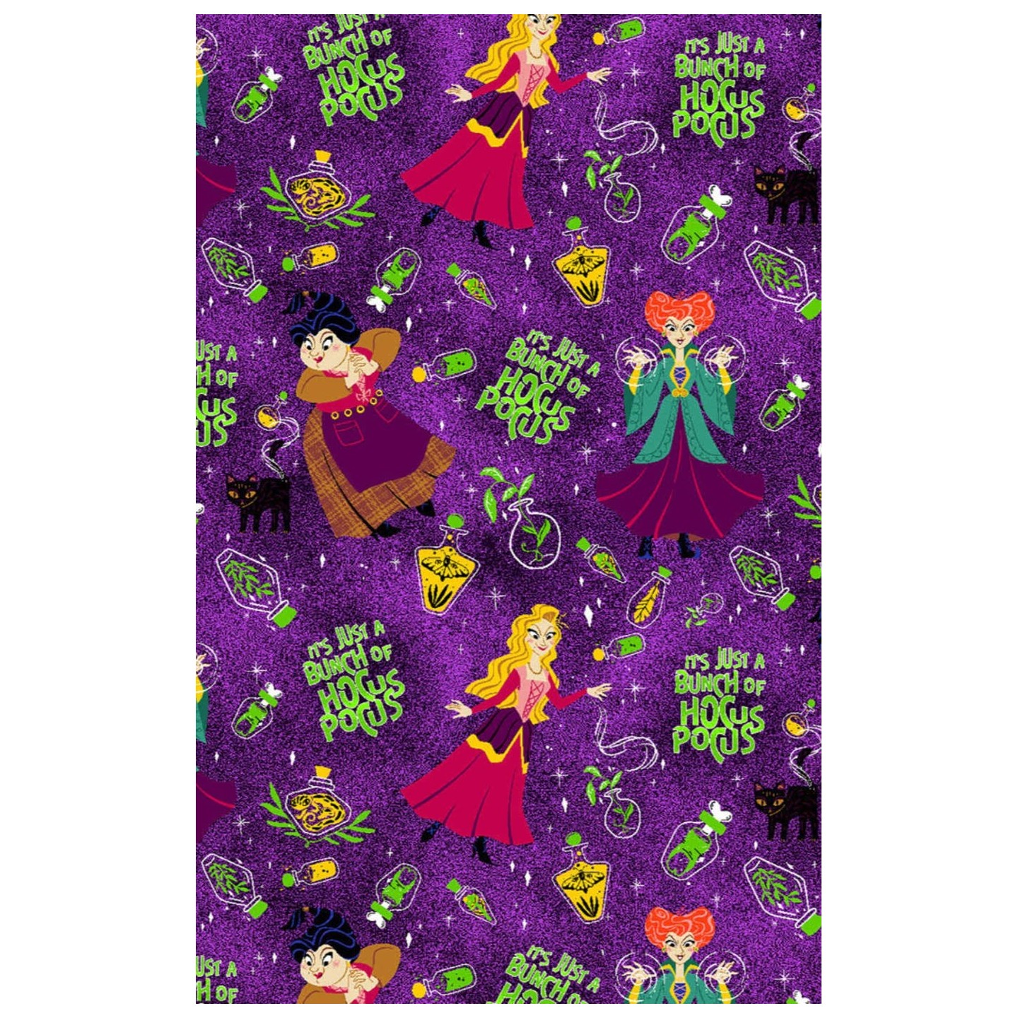 TF794 Tooniforms 2 Pocket V-Neck Print Top by Cherokee - Bunch Of Hocus Pocus