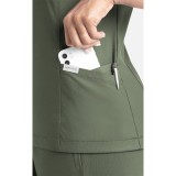 2501 Embrace Zoe Banded V-Neck 4 Pocket Top by Maevn