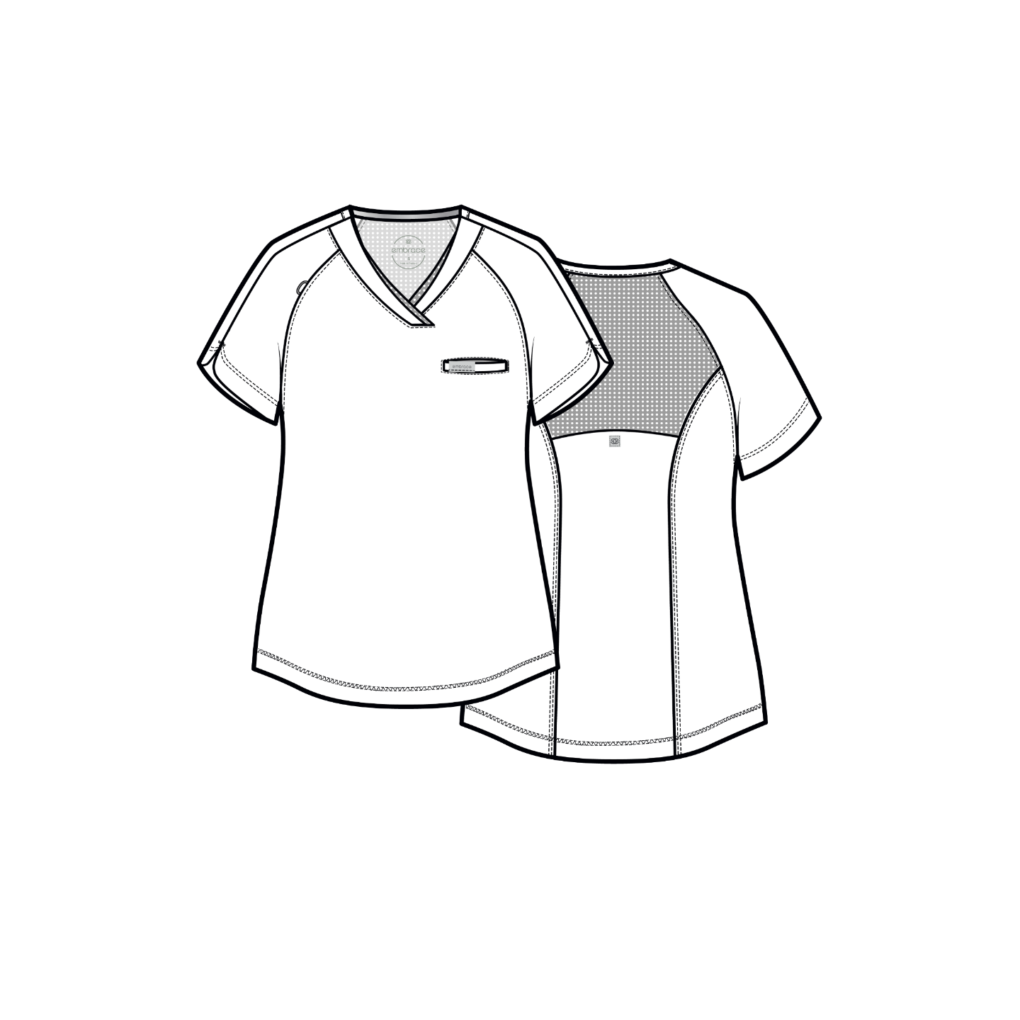 2502 Embrace Luna Tuckable Y-Neck Top by Maevn