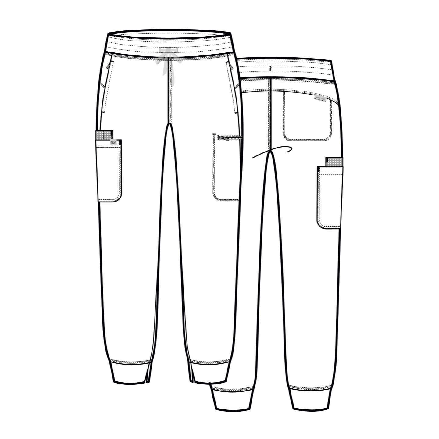 2901 Embrace Nelly Mid-Rise 6 Pocket Jogger Pants by Maevn