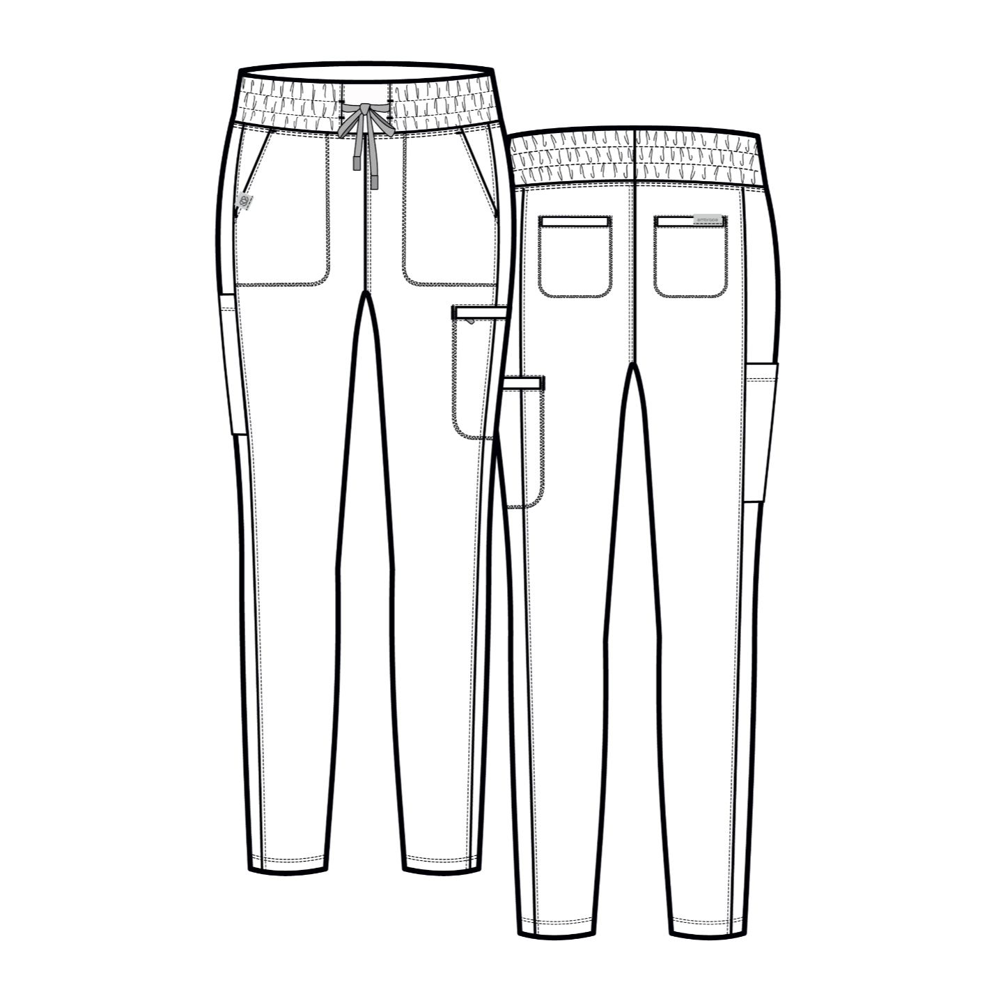 2902 Embrace Mia Tapered Leg 6 Pocket Pant by Maevn