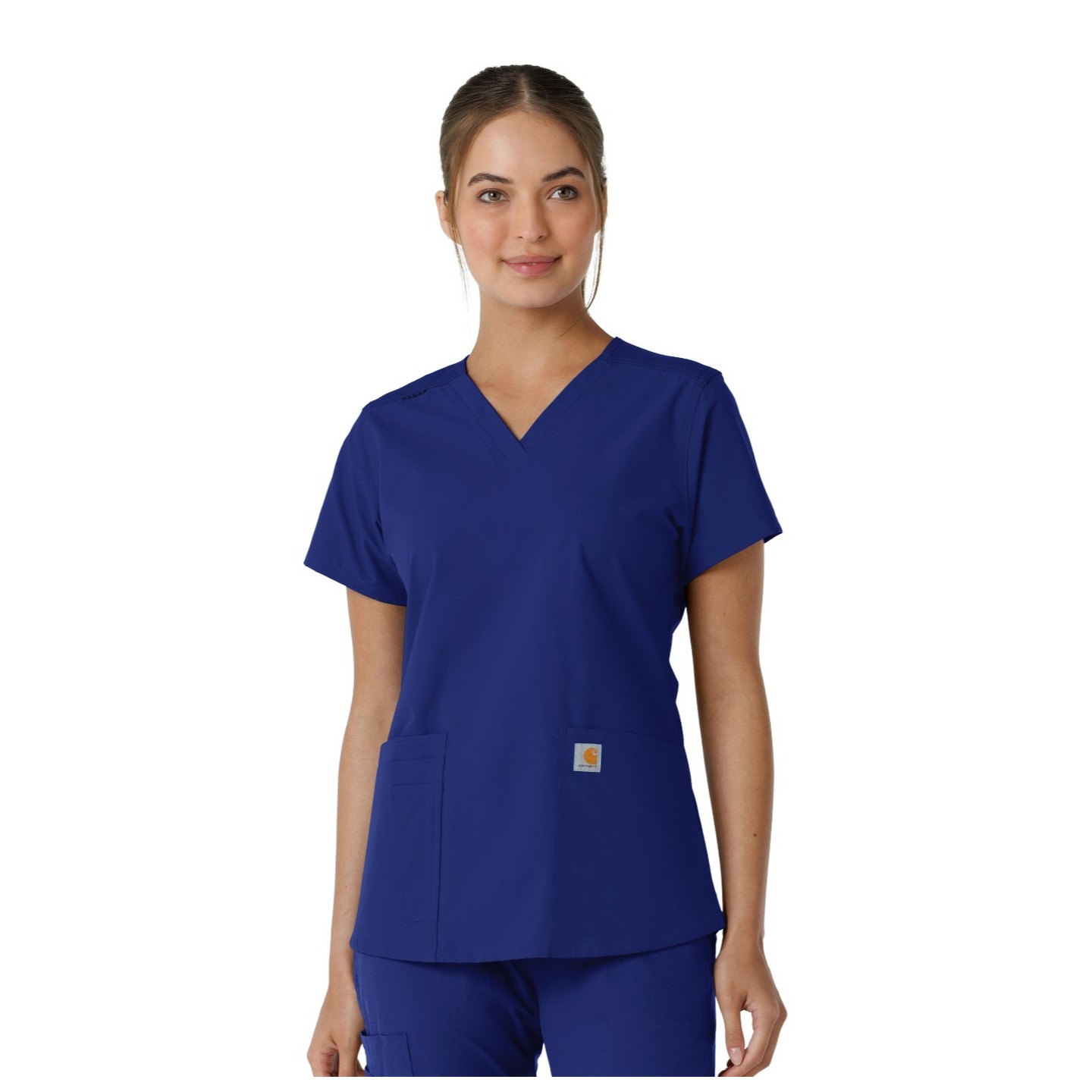 C12313 Carhartt Force Essentials V-Neck Top with Knit Side Panels