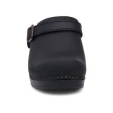 Dansko Femme Ingrid Sabots - Ingrid Black Oiled Leather
