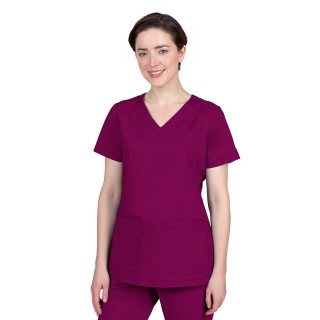 2320 Healing Hands Purple Label Jill Curved V-Neck Top