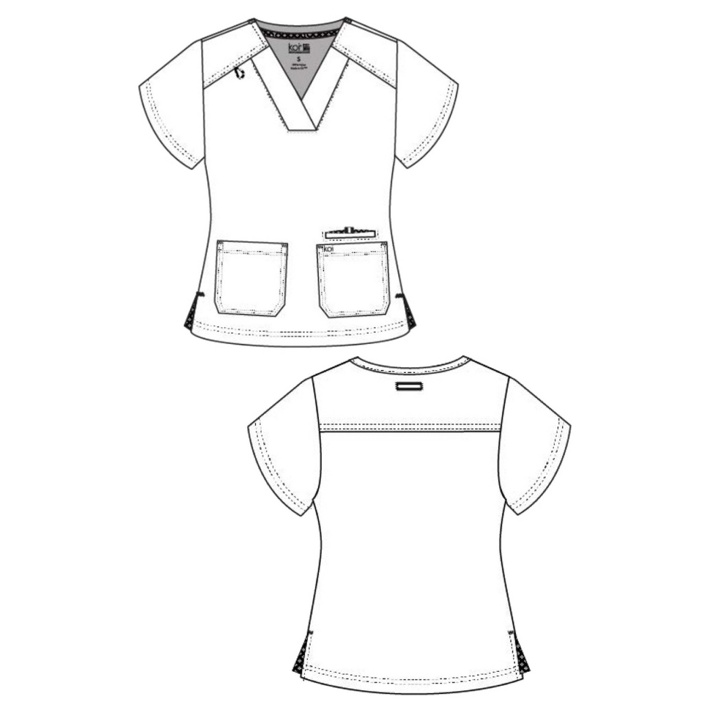 1019 koi Next Gen Hustle and Heart 3 Pocket Scrub Top