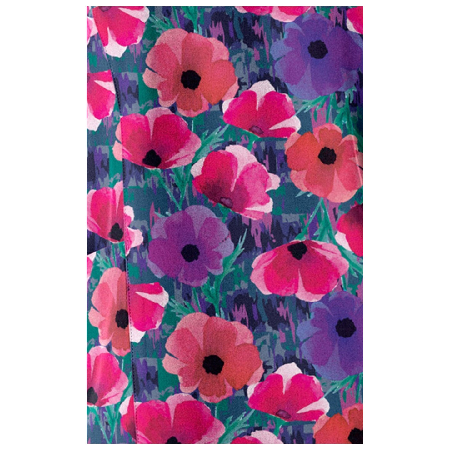 1797 Maevn Curved V-Neck Print Top - Autumn Bloom