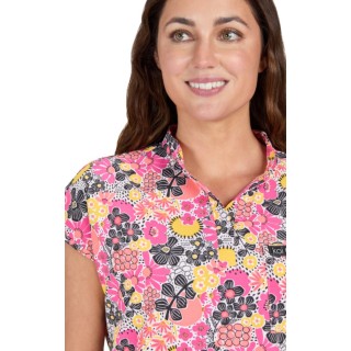 1093PR koi Basics Haut Ari à Encolure Fendue Imprimer - Susani Floral