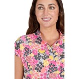 1093PR koi Basics Haut Ari à Encolure Fendue Imprimer - Susani Floral