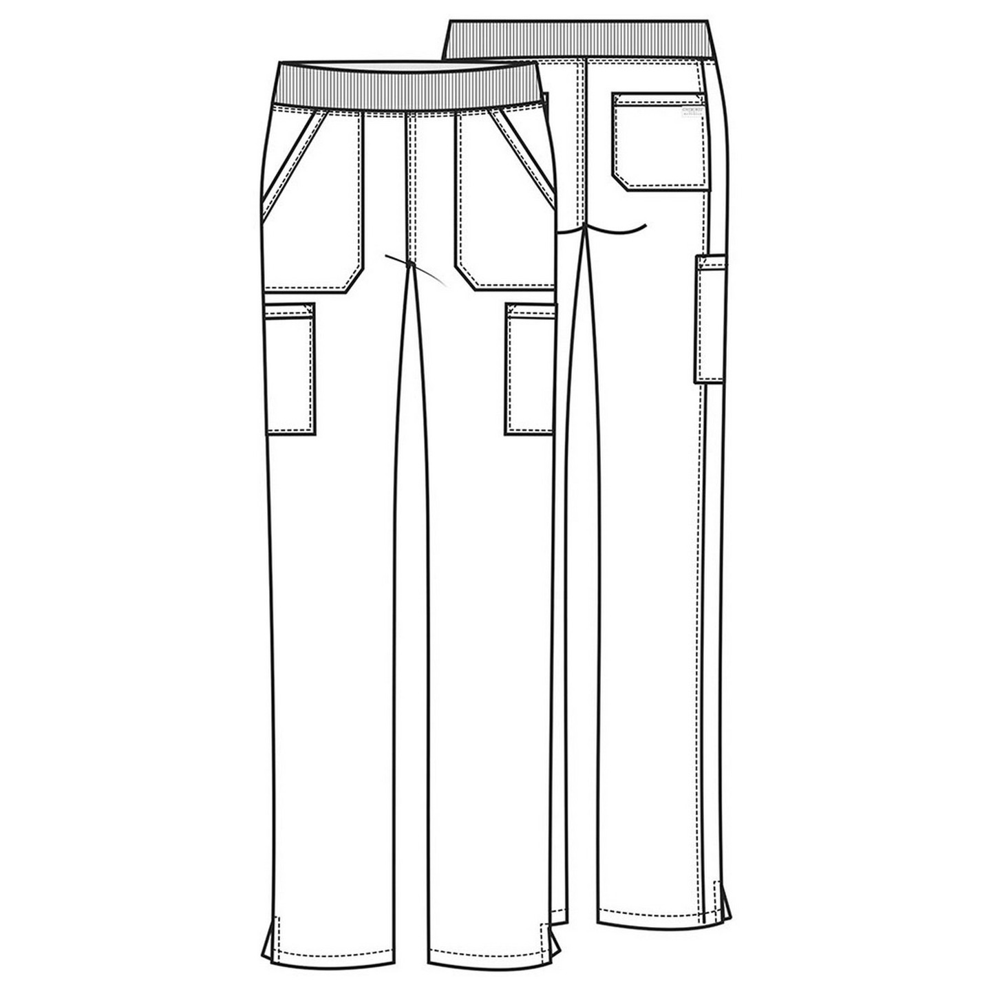 WW170 Workwear Professionals Straight Leg 6 Pocket Cargo Pant by Cherokee