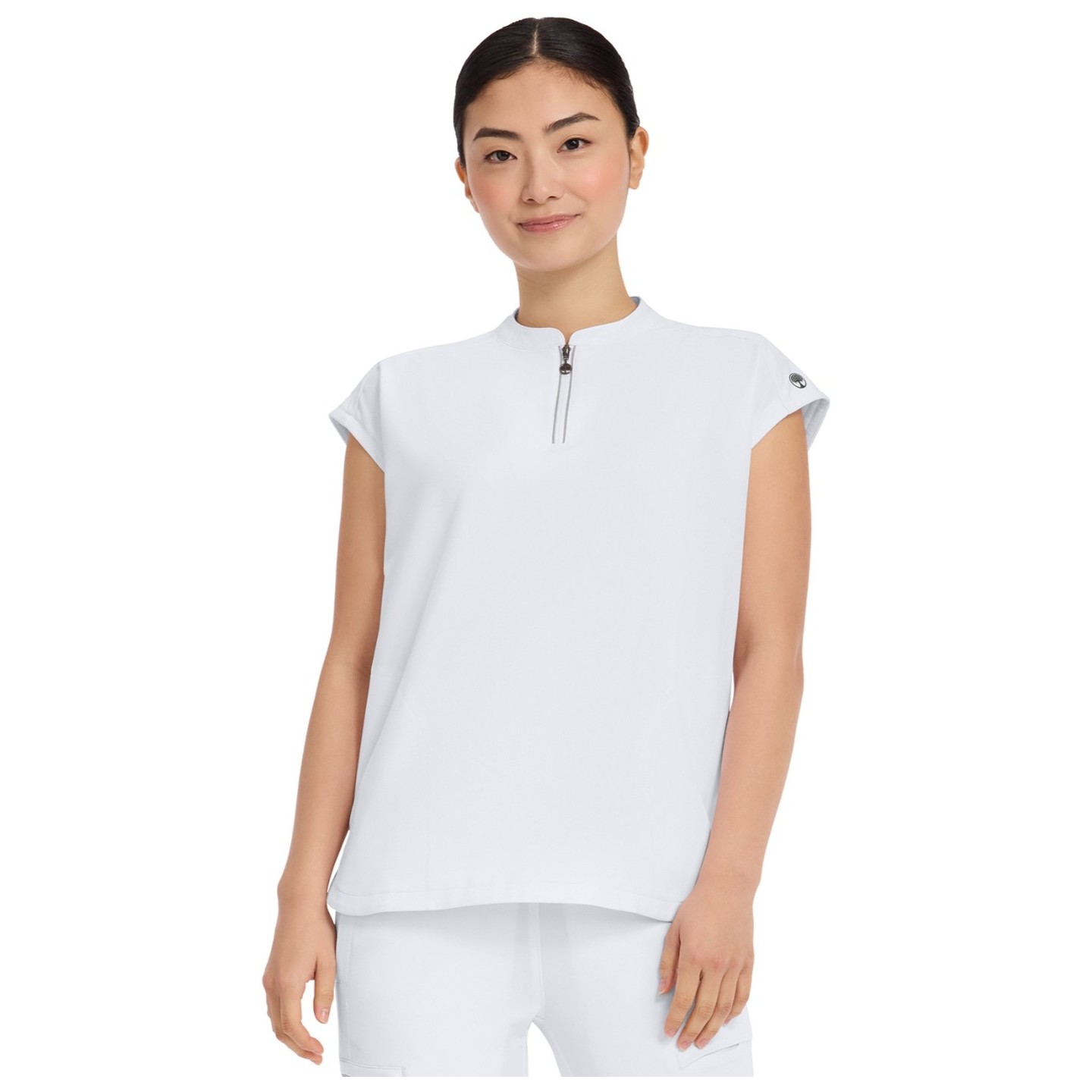 2286 Healing Hands HH360 Sandy Mandarin Collar Top