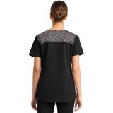 DK740 Dickies Dynamix V-Neck Top with Heather Colour Block Design