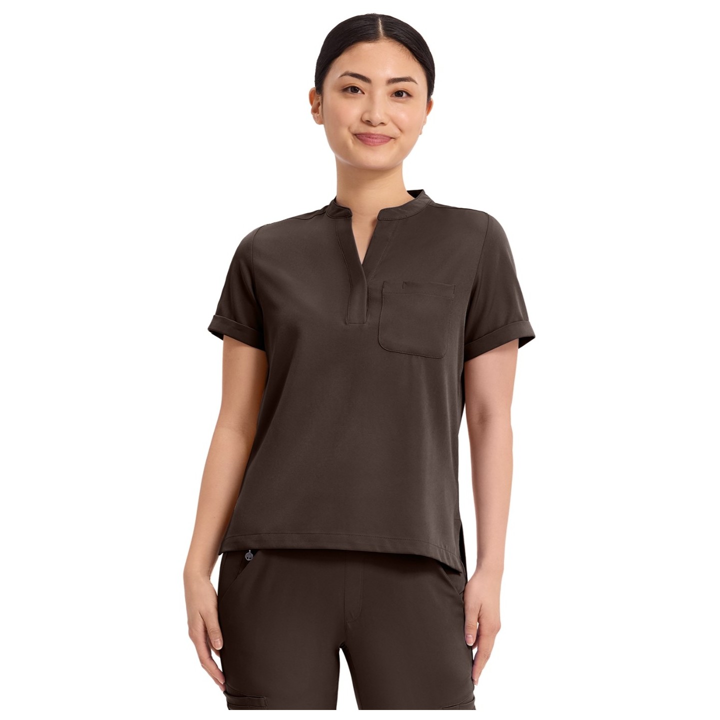 HH650 HH Works Macy Button Collar Tuck In Top by Healing Hands