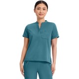 HH650 HH Works Macy Button Collar Tuck In Top by Healing Hands