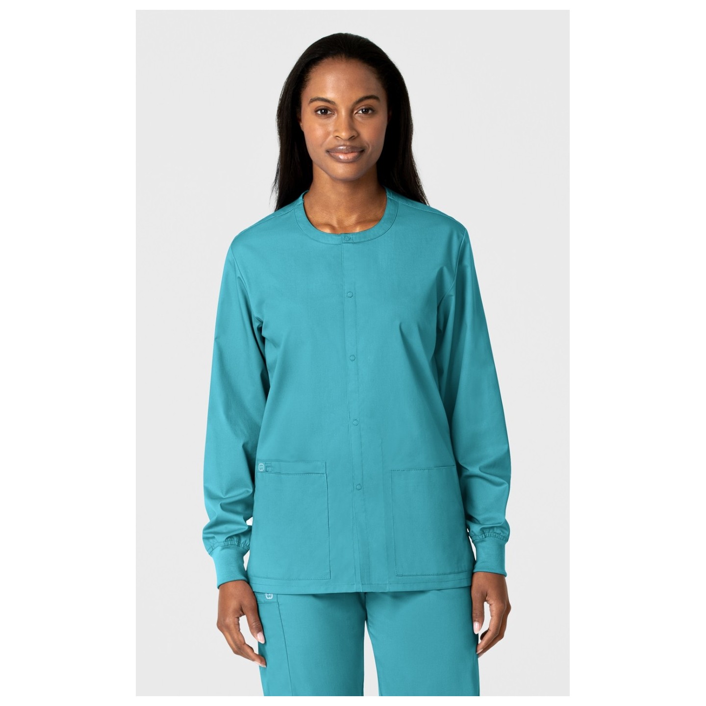 800 WORK Manteau Unisexe à Col Rond et Fermature à Pression par WINK