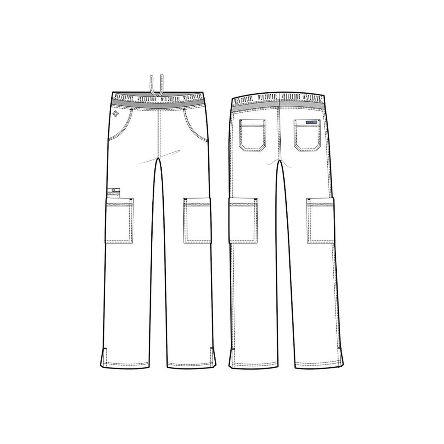 MC7739 Touch Performance Yoga 7 Pocket Cargo Pant by Med Couture