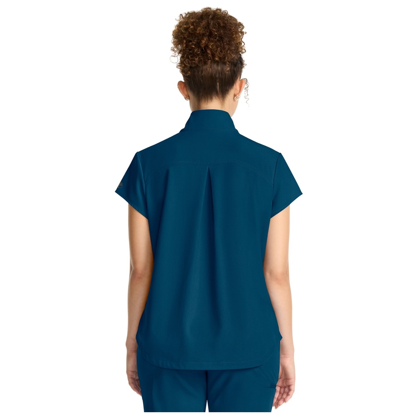 HH752 Quest Bella Partial Zip Stand Collar Scrub Top by Healing Hands