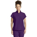 HH752 Quest Bella Partial Zip Stand Collar Scrub Top by Healing Hands
