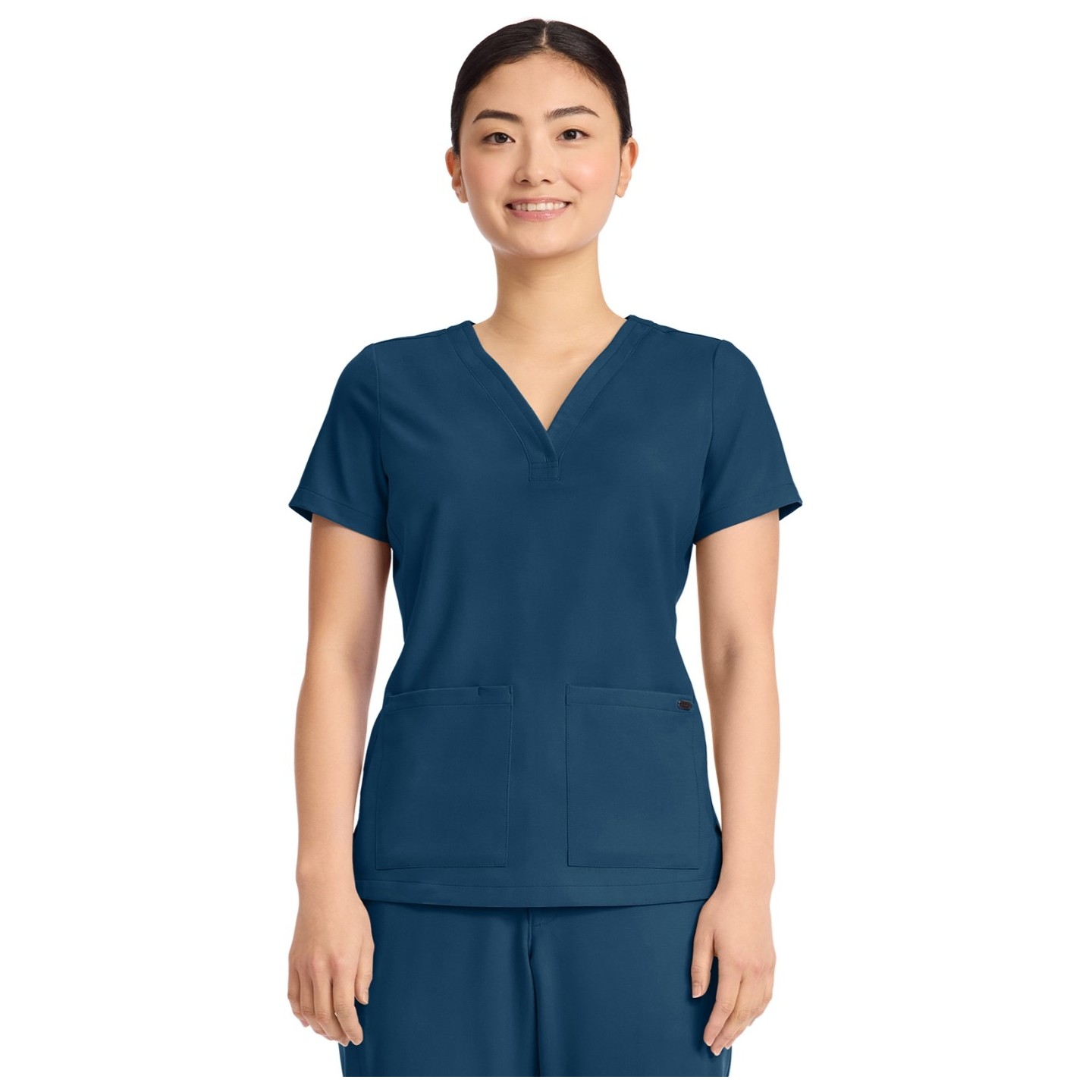 HH751 Quest 3 Pocket Y-Neck Scrub Top by Healing Hands