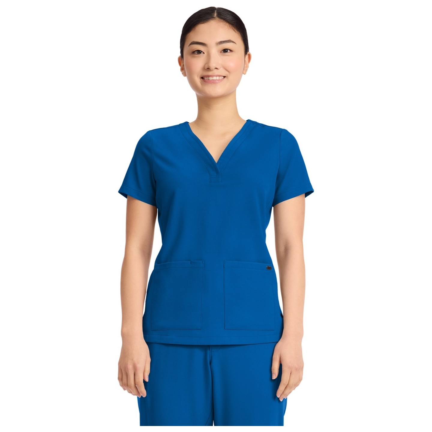 HH751 Quest 3 Pocket Y-Neck Scrub Top by Healing Hands