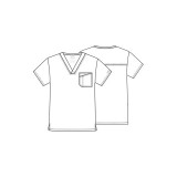 4743 Workwear Core Stretch Men's Chest Pocket V-Neck Top by Cherokee