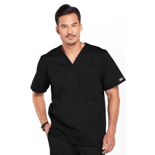 4743 Workwear Core Stretch Men's Chest Pocket V-Neck Top by Cherokee