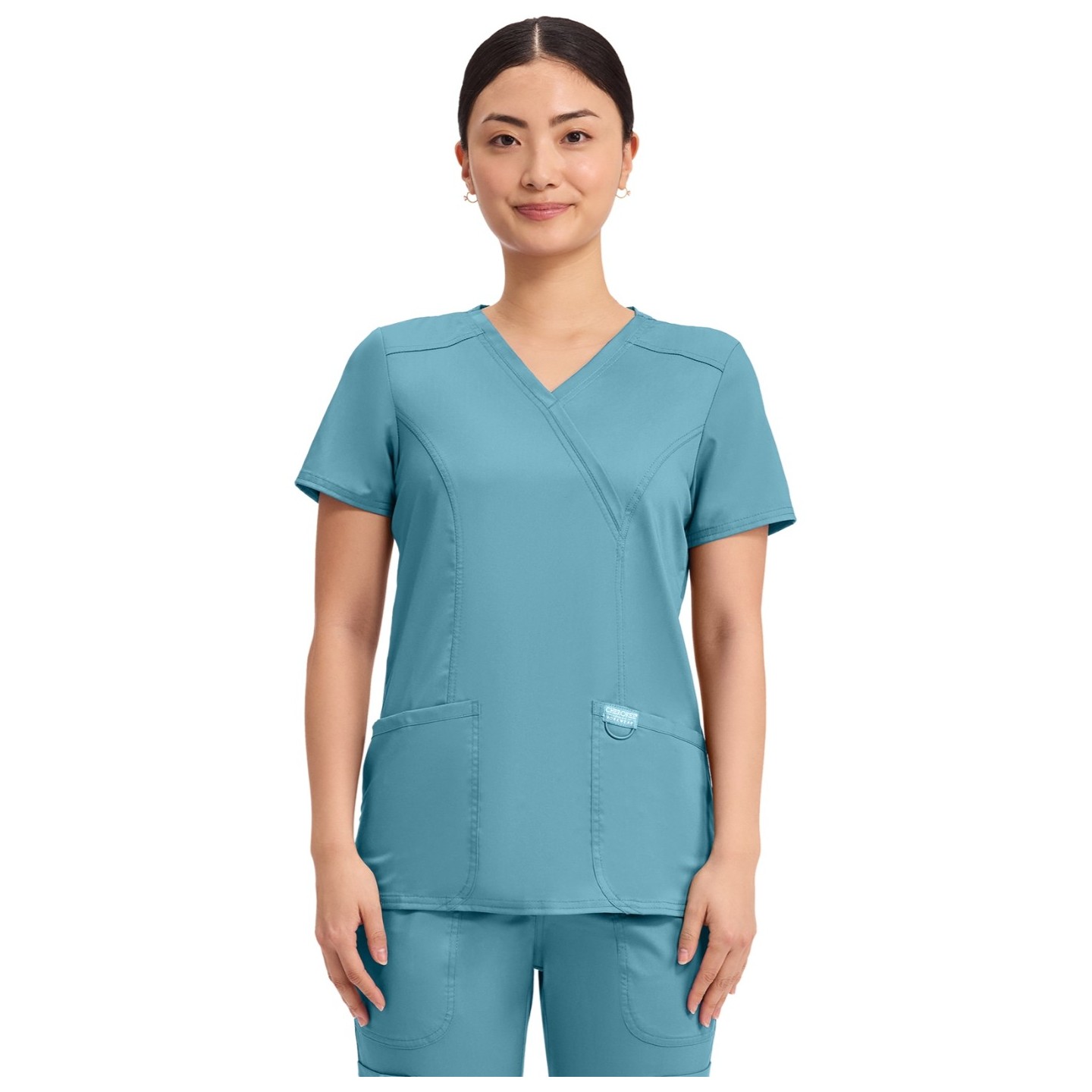 WW610 Workwear Revolution Mock Wrap Top by Cherokee