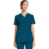 CK832 Achieve 2 Pocket Classic V-Neck Top by Cherokee