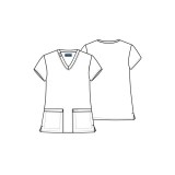 CK953A WW Originals Ultra Haut à Col en V avec 2 Poches par Cherokee