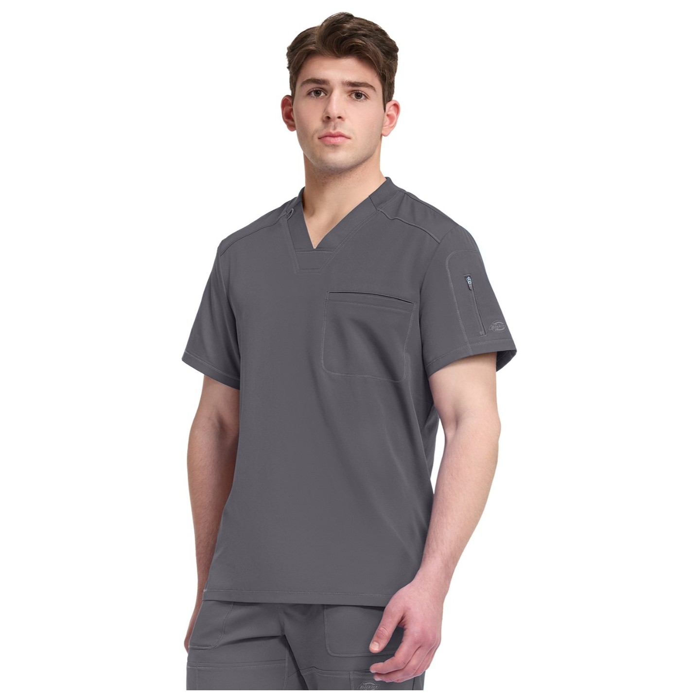 DK610 Dickies Dynamix Haut à Col en V avec Poche de Poitrine
