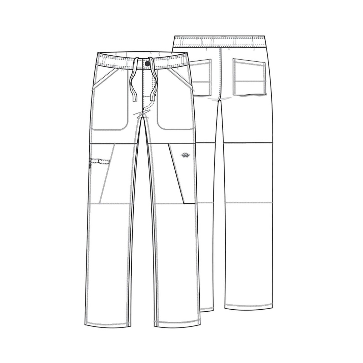 DK110 Dickies Dynamix Pantalon Cargo à Jambe Droite avec 6 Poches pour Hommes