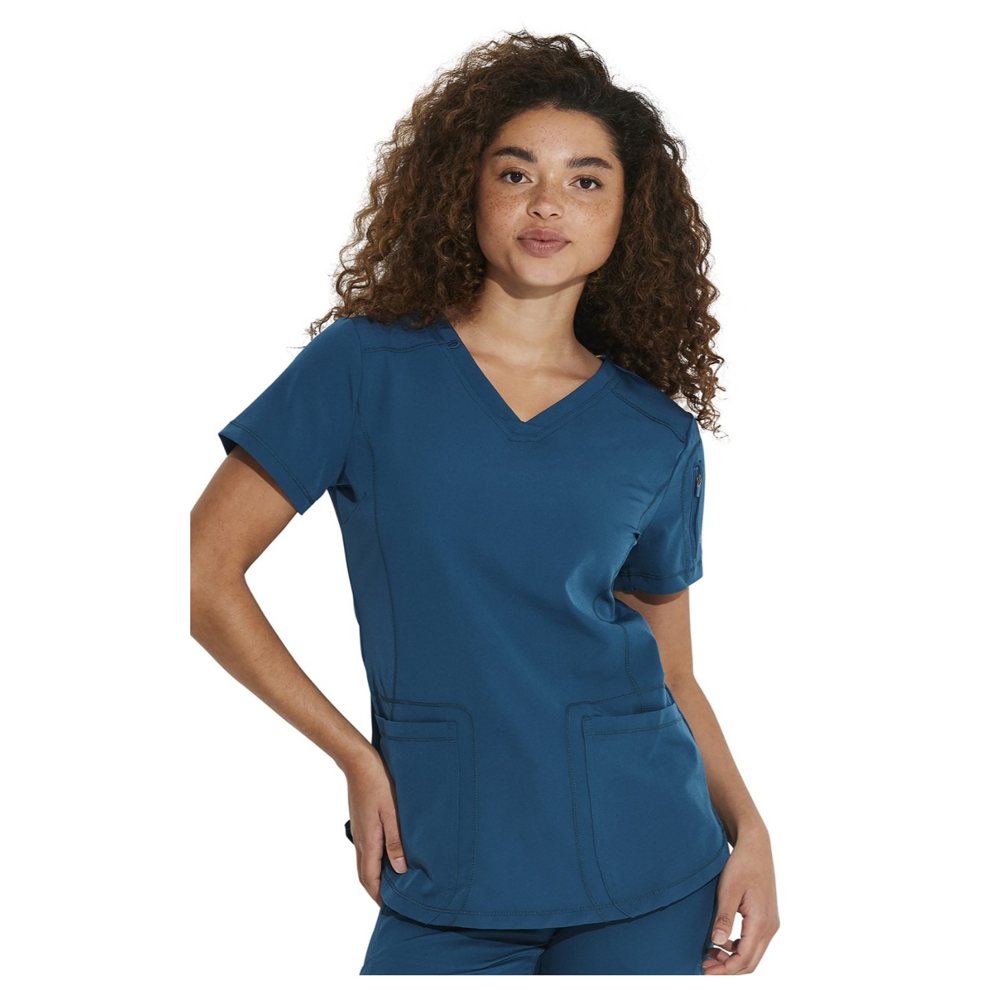 DK730 Dickies Dynamix Haut à Col en V avec 3 Poches