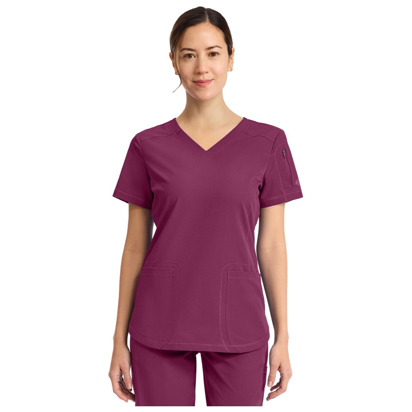 DK730 Dickies Dynamix Haut à Col en V avec 3 Poches