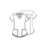 DK730 Dickies Dynamix 3 Pocket V-Neck Top