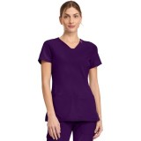 MC702 Amp 3 Pocket V-Neck Top with Flex Panels by Med Couture