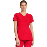 MC702 Amp 3 Pocket V-Neck Top with Flex Panels by Med Couture