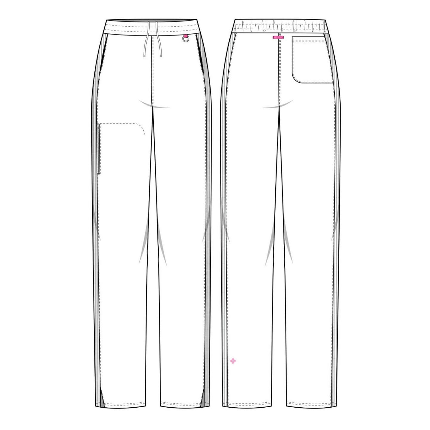 MC103 AMP Pantalon Jambe Droite à Taille Haute par Med Couture