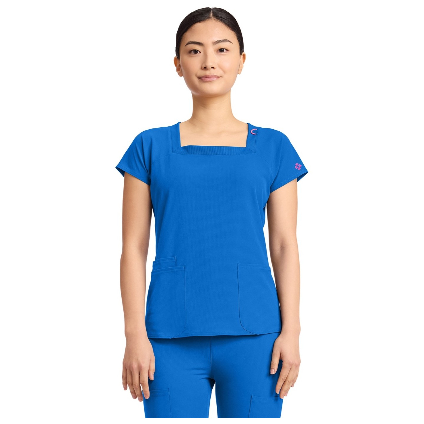 MC704 AMP Square Neck 3 Pocket Top by Med Couture