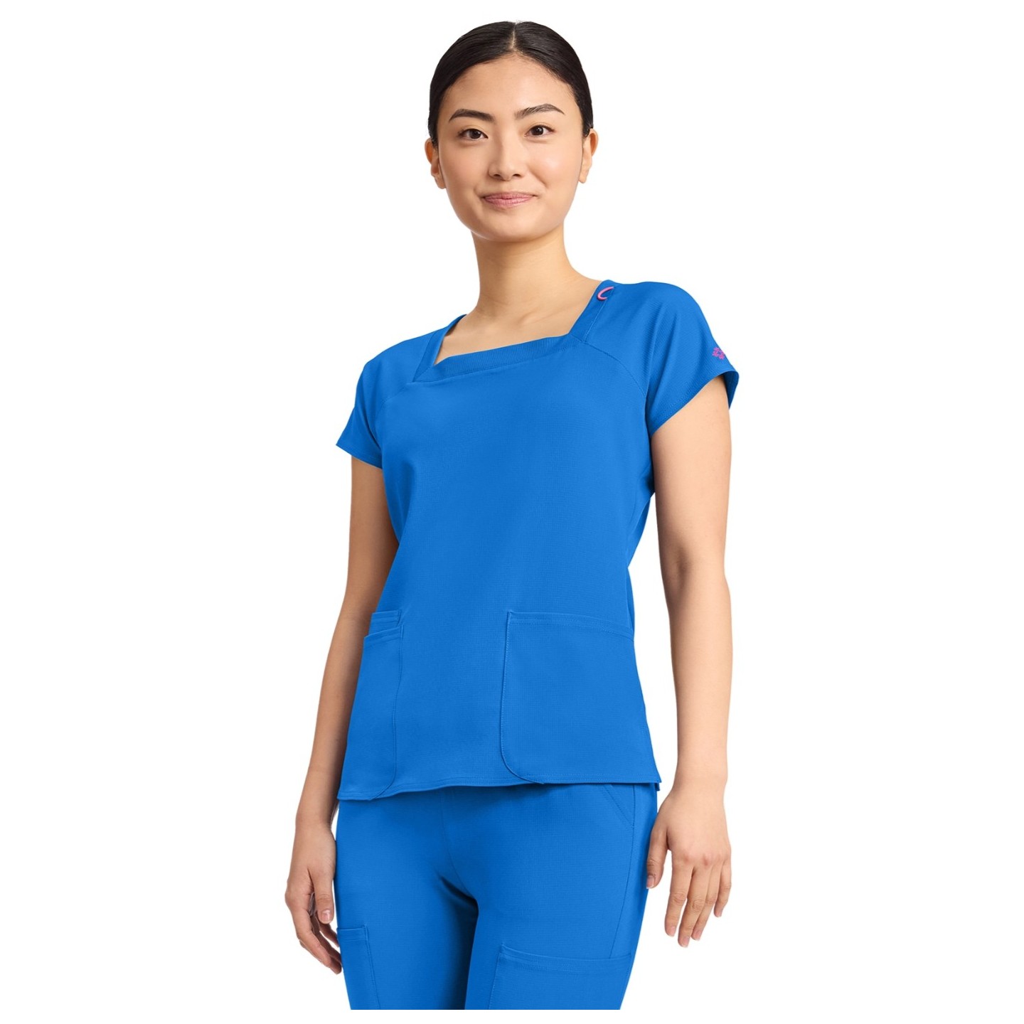 MC704 AMP Square Neck 3 Pocket Top by Med Couture