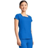 MC704 AMP Square Neck 3 Pocket Top by Med Couture