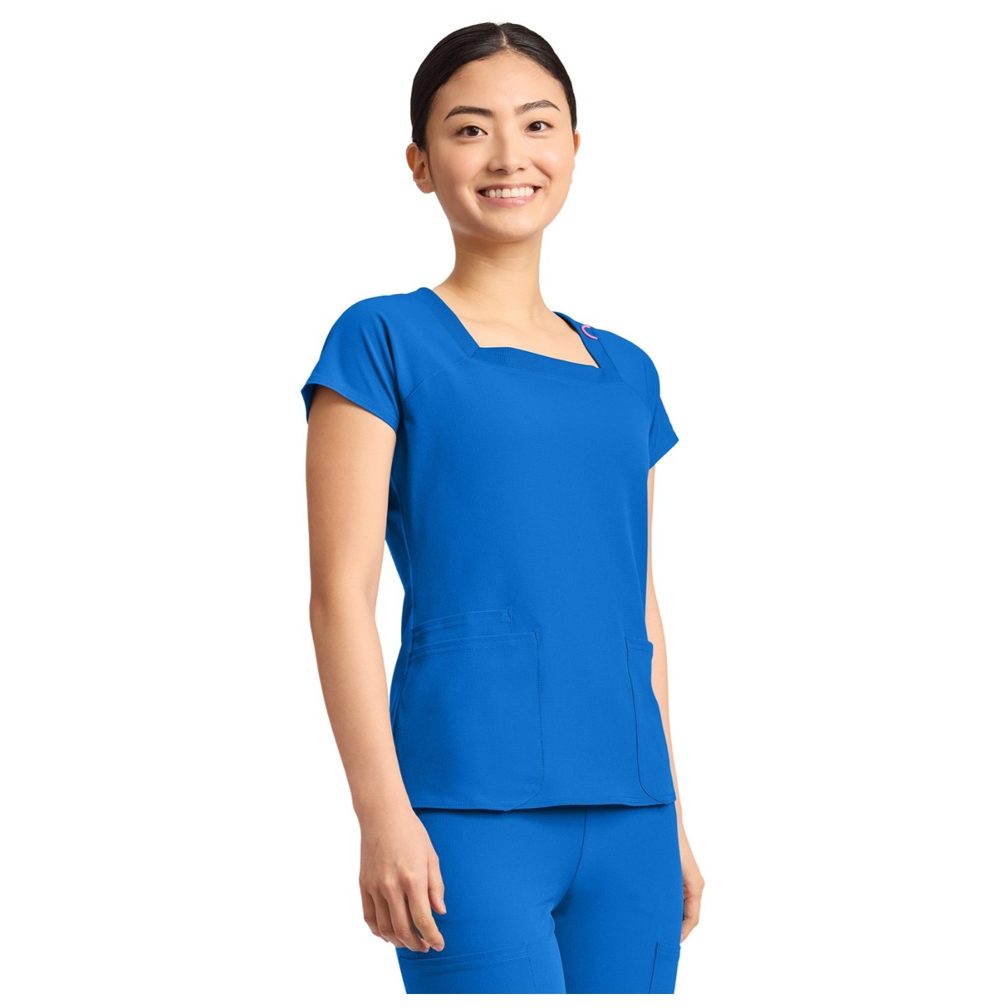 MC704 AMP Square Neck 3 Pocket Top by Med Couture