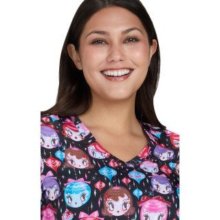 384PRA koi Artist Series Leslie Print Top - Dolly Ornaments