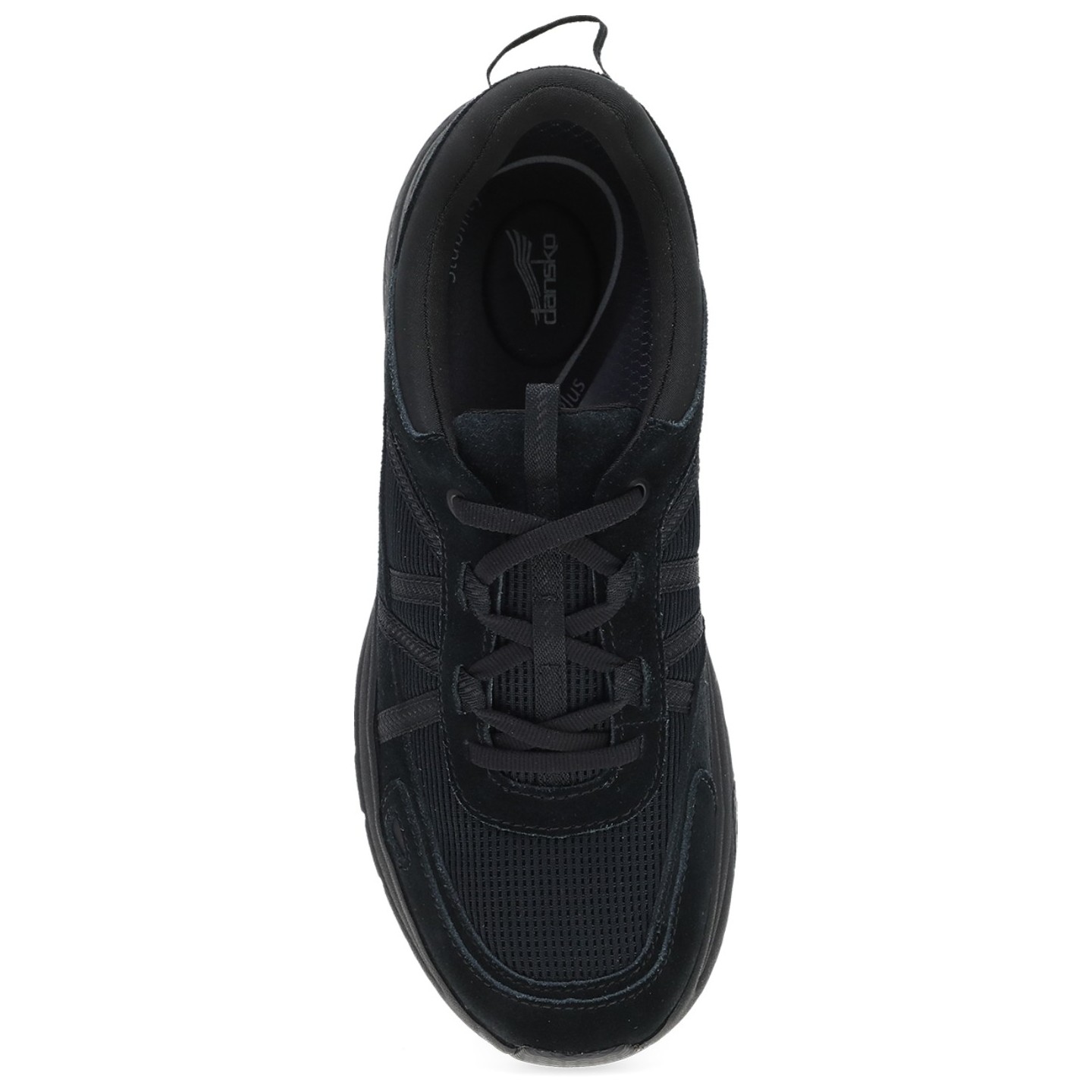 Poppy Black/Black Suede Active Sneaker for Women by Dansko