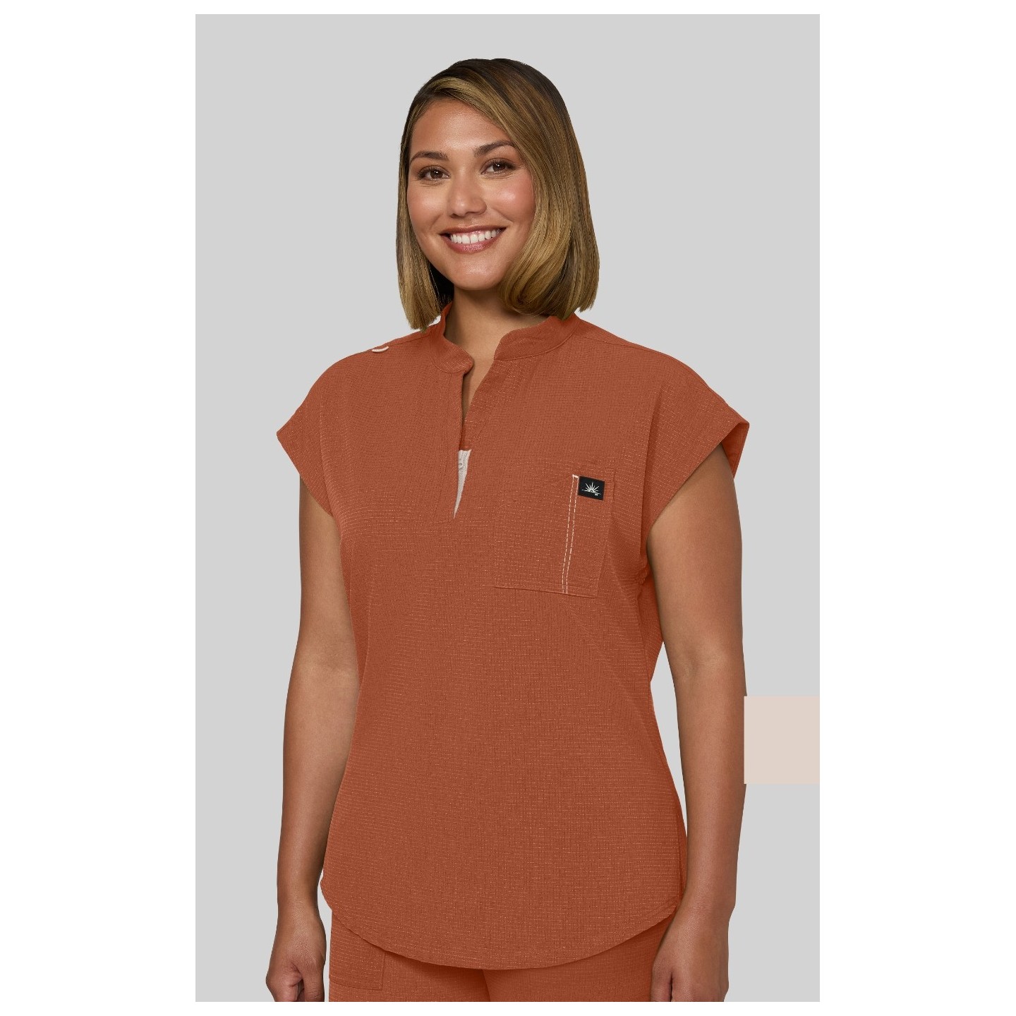 1131 Solis Catrin 2 Pocket Zipper Neck Top by koi