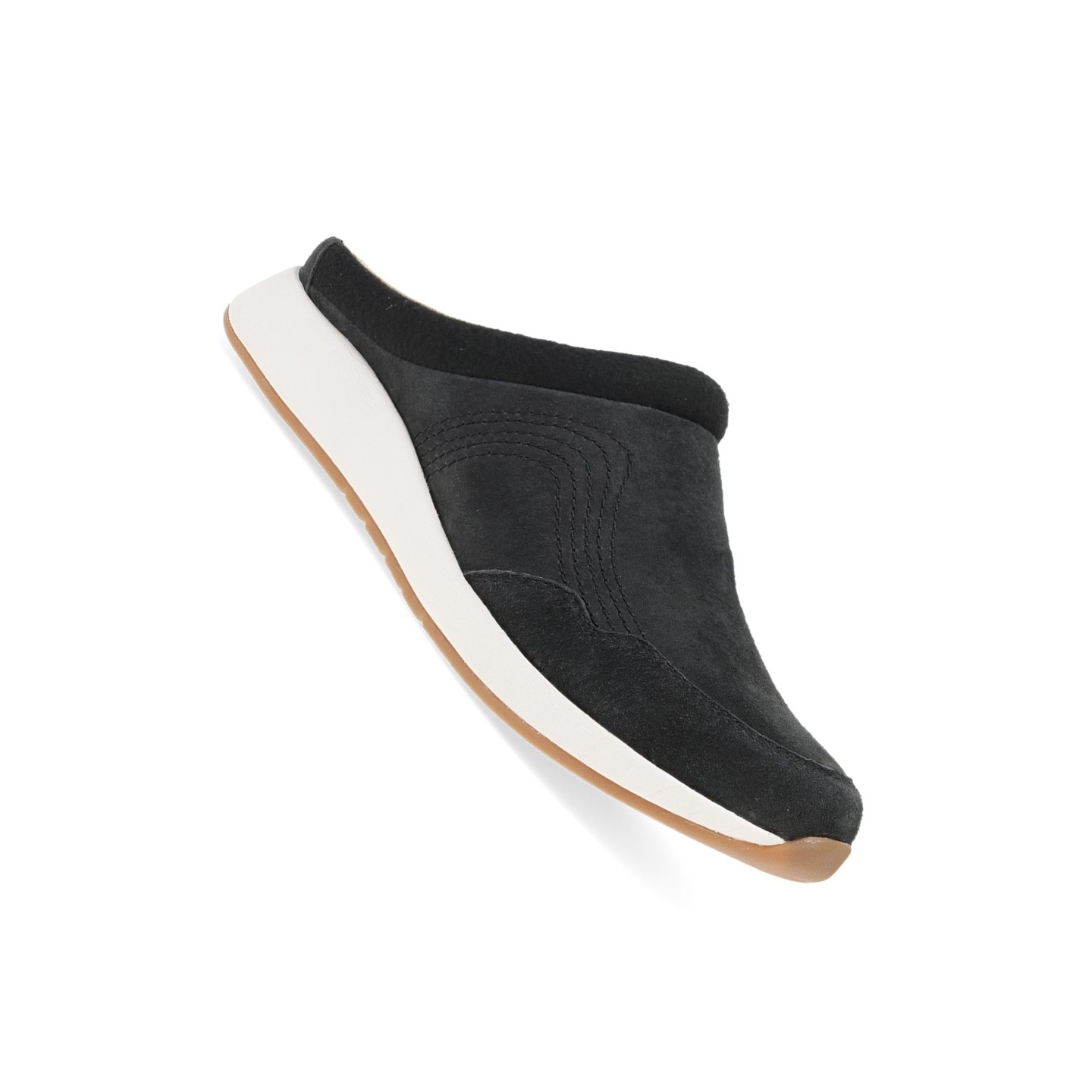 Claudia Black Burnihed Suede Backless Slip-On Sneaker by Dansko