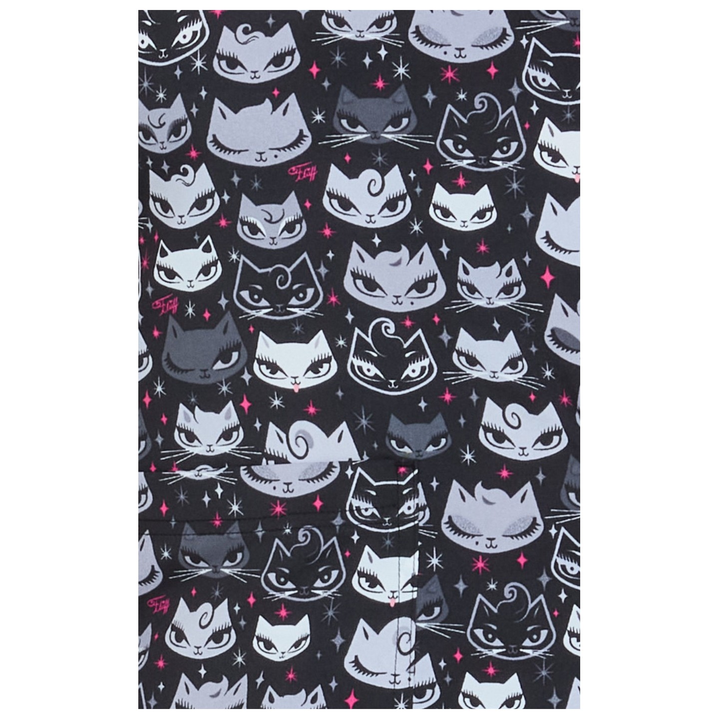 384PRA koi Artist Series Leslie Print Top - Billy Cat