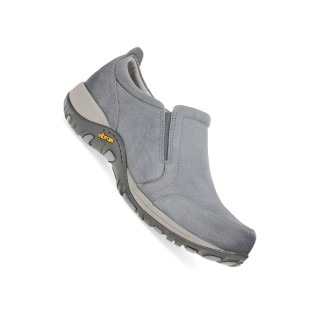 Pippy Grey Waterproof Burnished Suede Slip-On Women's Sneaker by Dansko