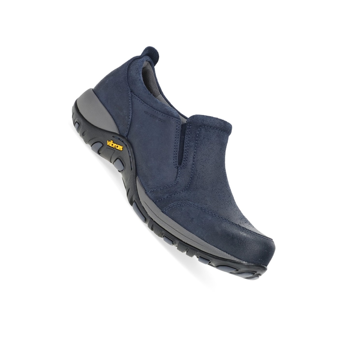 Chaussure Pippy Imperméables Navy Burnished Suede Slip-On pour Femmes par Dansko